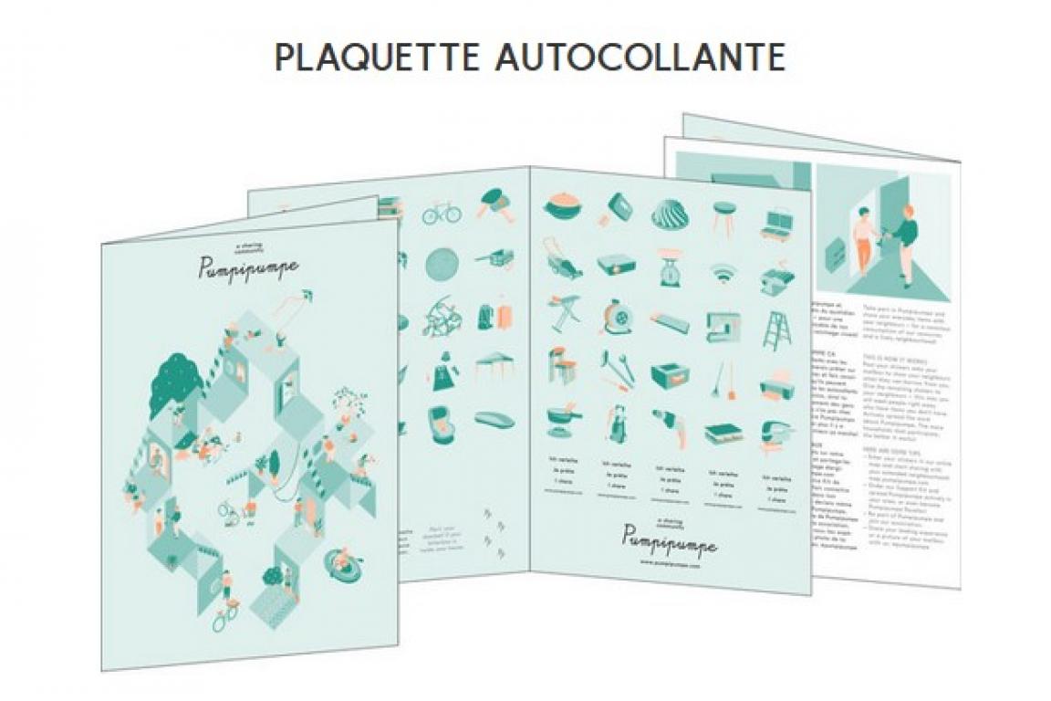 Plaquette autocollante