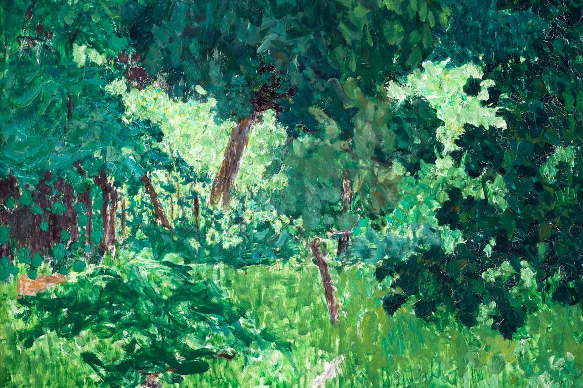 Hans Berger, Du vert, 1965, huile sur toile, 80 x 100 cm. Photographe : Alberto Ricci, Paris