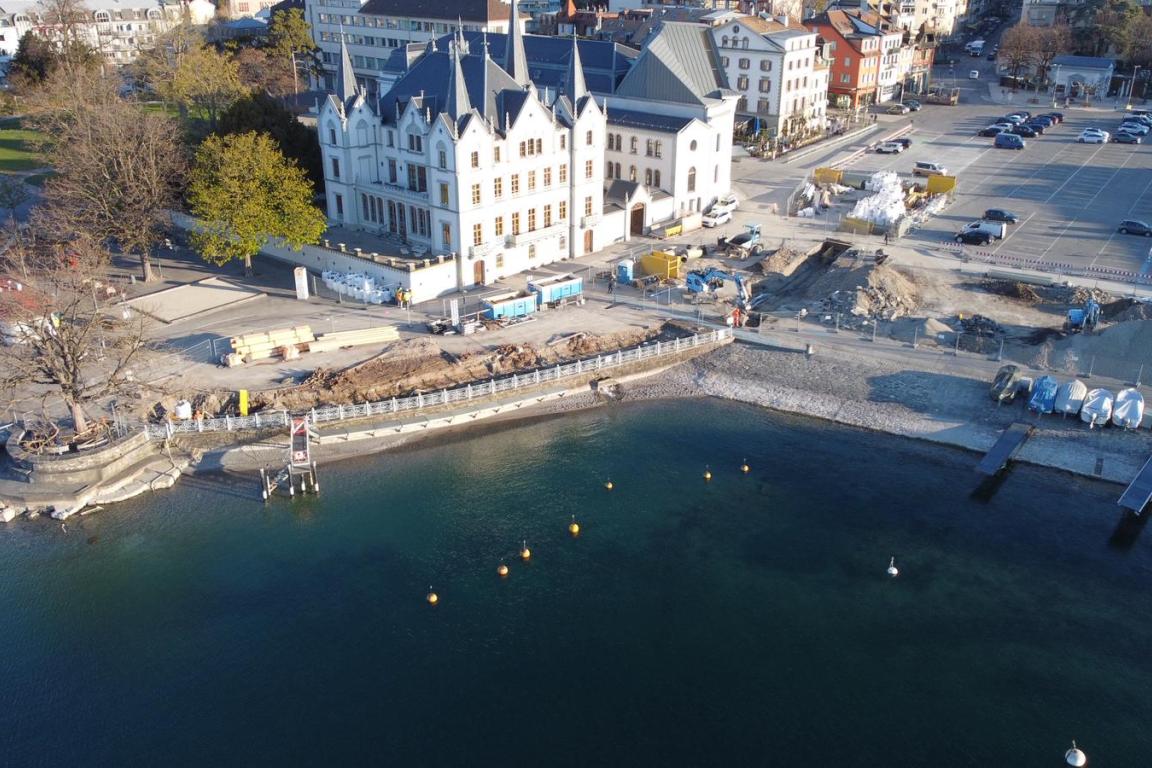 Image de l'avancée du chantier de la place du Marché (avril 2026)
