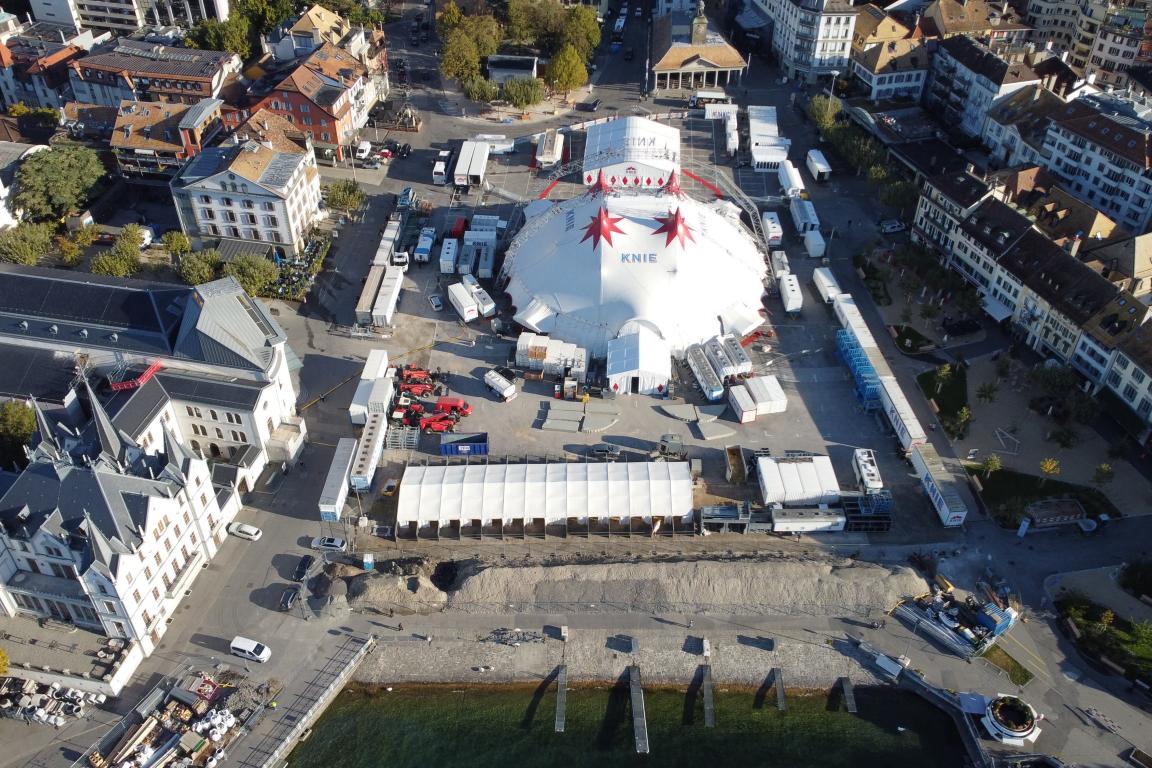 Image de l'avancée du chantier de la place du Marché (octobre 2026)