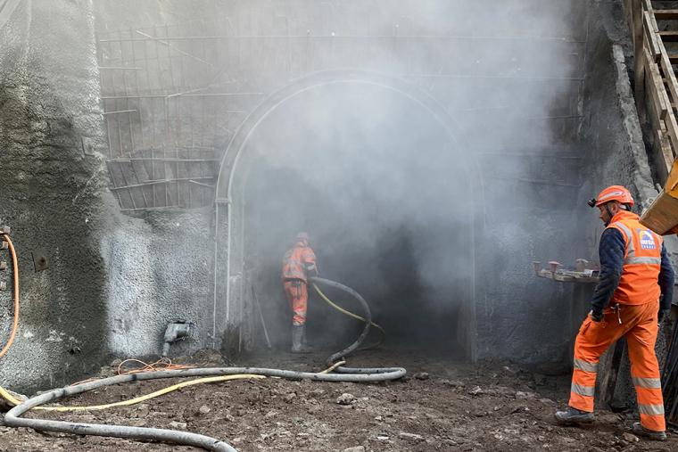 Chantier de turbinage des eaux de la Veveyse / Vevey