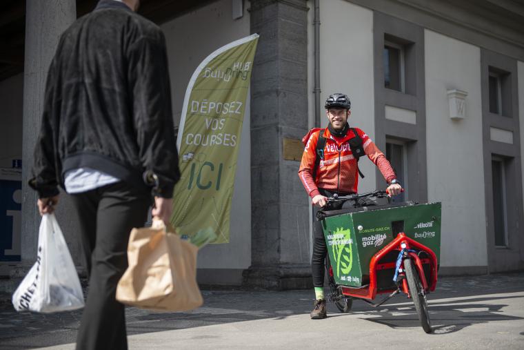 Le service de livraison d’achats à vélo « Dring Dring » sera gratuit à Vevey !